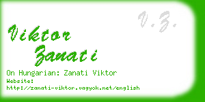viktor zanati business card